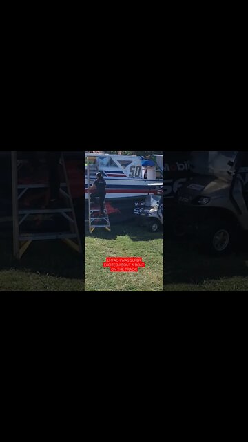 BOAT IN THE MIDDLE OF A RACE TRACK SHOW!! YAY!!! #shorts