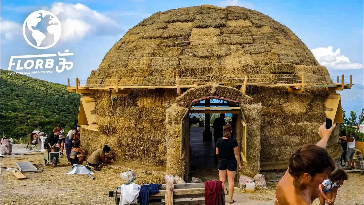 Building a Straw Bale House Dome & More at an Eco Village in Greece