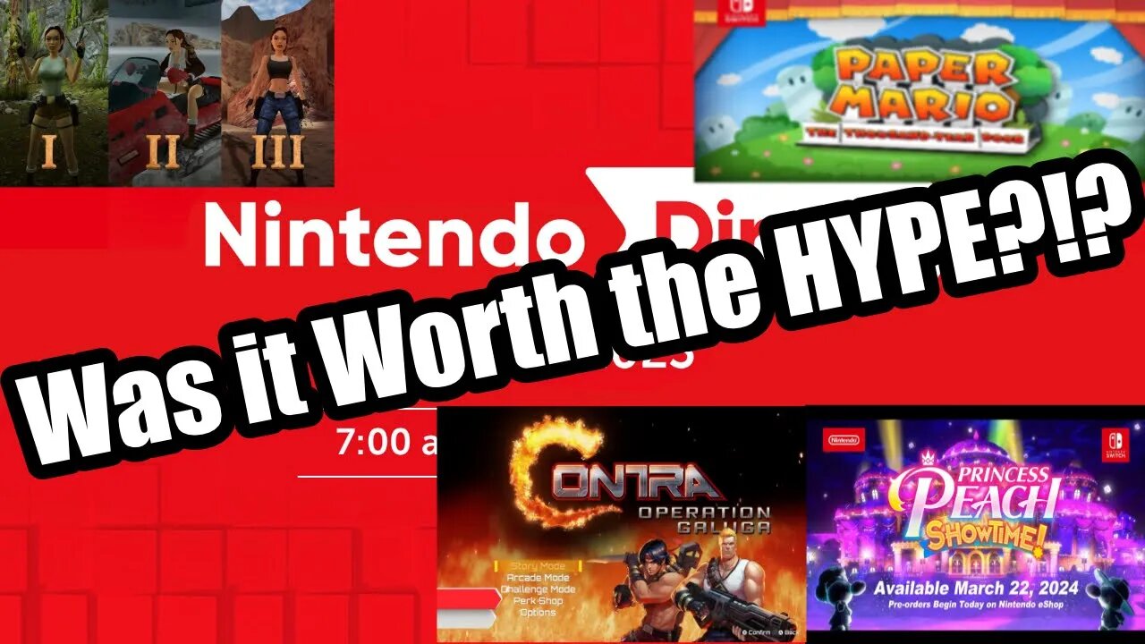Nintendo Direct REACTIONS and Commentary! | Paper Mario is BACK! | Contra is BACK! | CLASSIC Lara!!