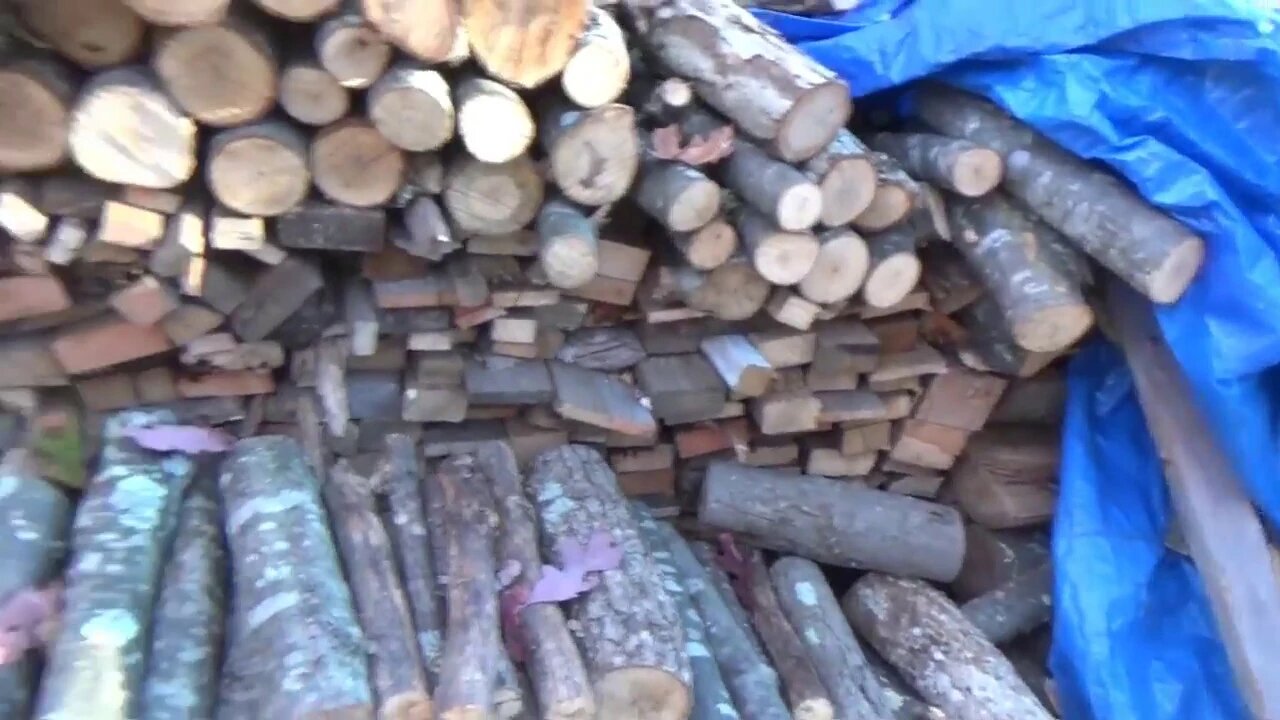 Cold Day Sorting Fire Wood & Melanie Baking