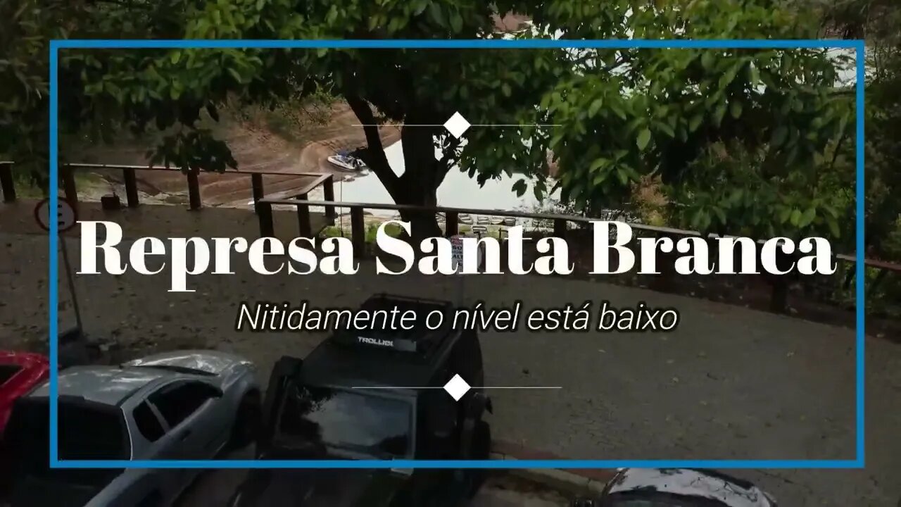 Represa Santa Branca com nível baixo 10/2022, #dronemassa