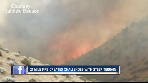 Mile 21 fire burns 700 acres near Lucky Peak