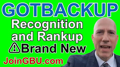 GOTBACKUP: Recognition and Rankup (Brand New in GotBackup Back Office) #GotBackupRecognition