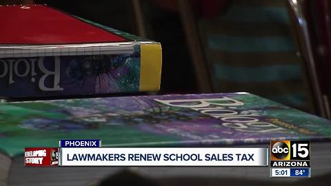 Arizona legislature approves school sales tax extension