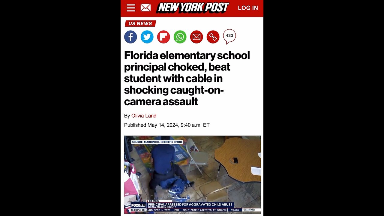 Principal in Florida beats and chokes a child in school