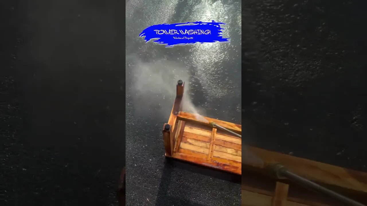 How to Power Wash a Wooden Bench in a Weekend 💦#powerwashing