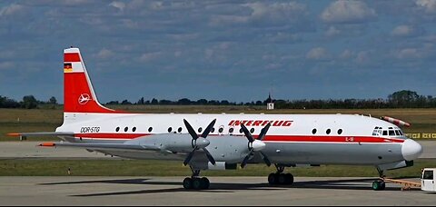 Ilyushin IL-18V DDR-STG Airport Erfurt, Thuringia,Germany.An example of Teutonic care for the