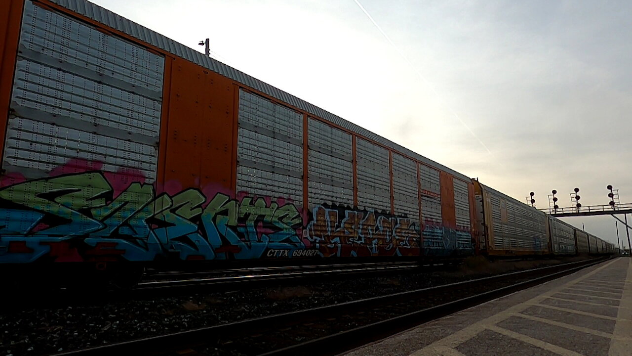 CN 3003 Engine Manifest Train Eastbound In Sarnia