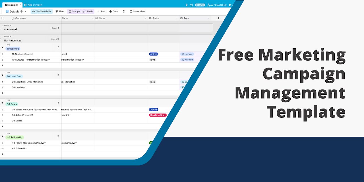 Organize Your Marketing Efforts with These 5 Types of Campaigns | Free Airtable Template Included