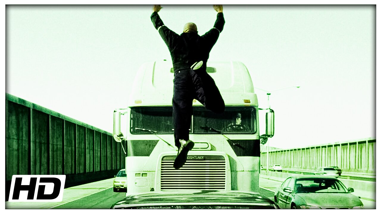 TRUCK FIGHT SCENE - Matrix: Reloaded (2003) HD