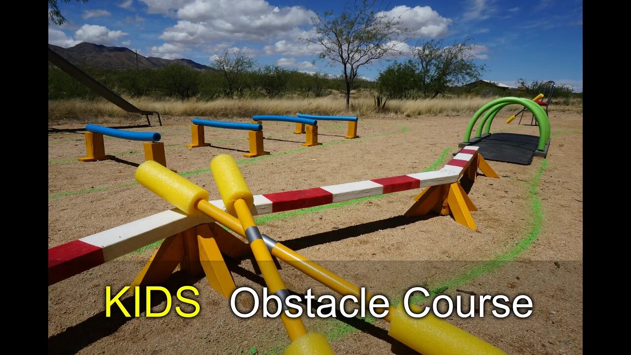 Kids Obstacle Course - How to with scrap wood and pool noodles