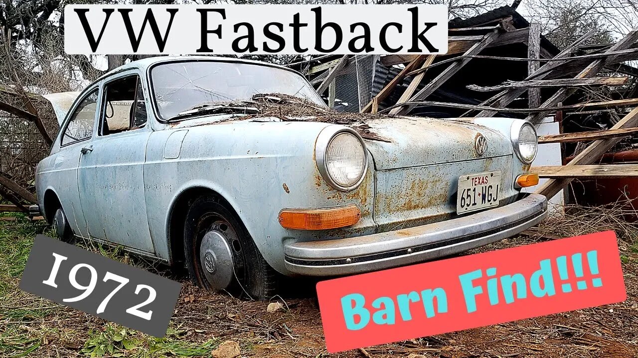 VW Barn Find! 1972 Fast Back Volkswagen - should we rescue it???