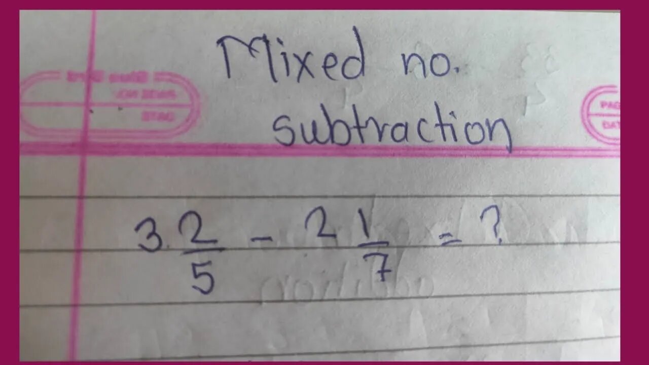 mixed number subtraction// subtraction//#mixednumbers // #6th //mixed number