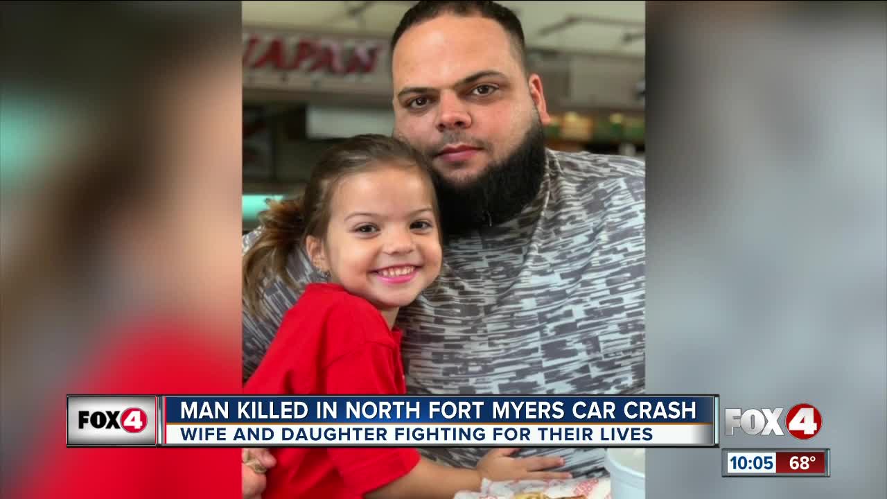 Man dies in crash, wife & daughter in critical condition