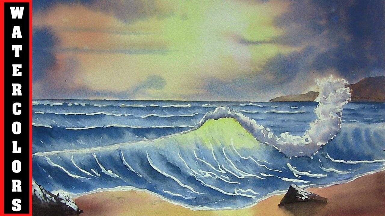 PAINT BOB ROSS IN WATERCOLORS, OCEAN WAVE