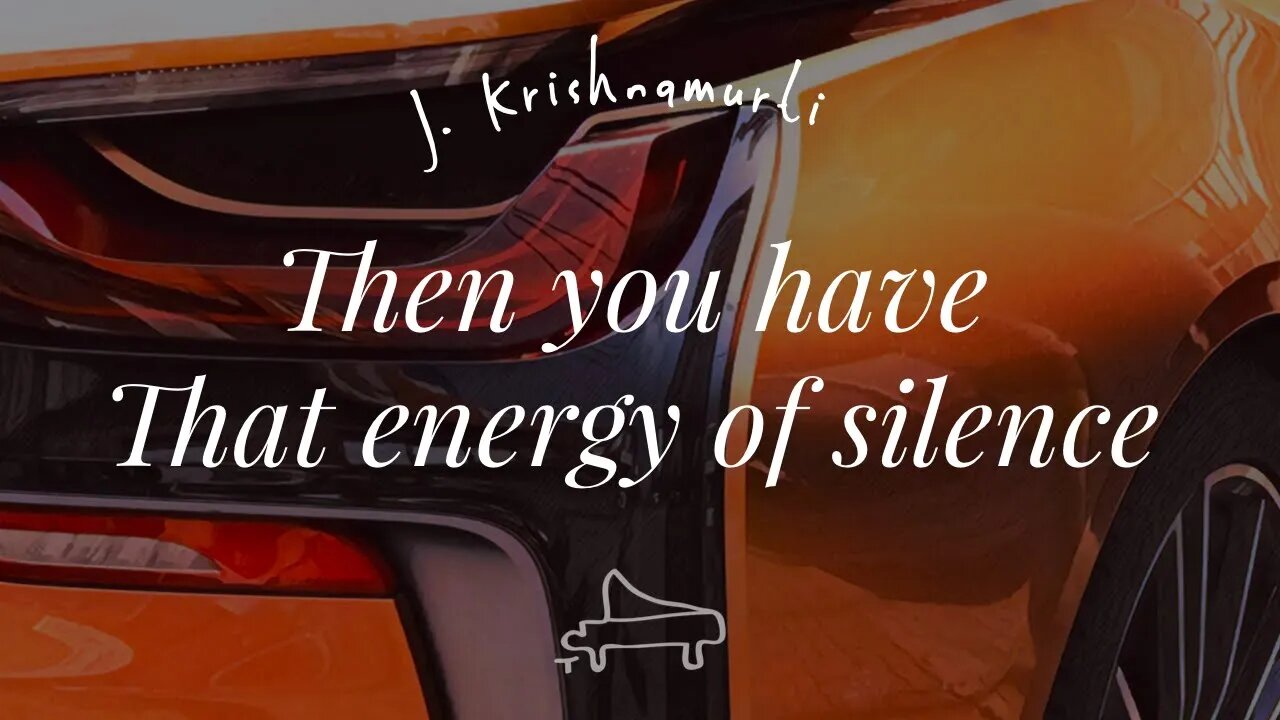 J Krishnamurti | Then you have that energy of silence | immersive pointer | Art A-Loven