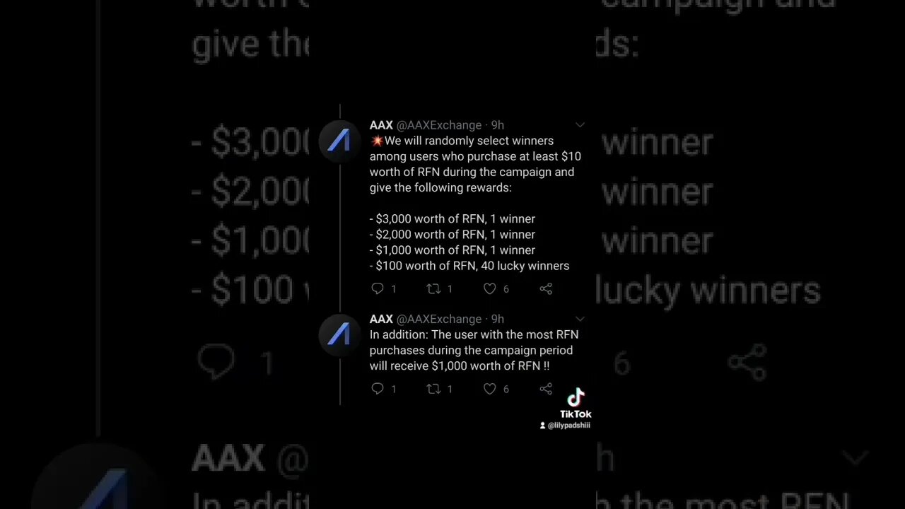 AAX x RFNToken Giveaway Campaign