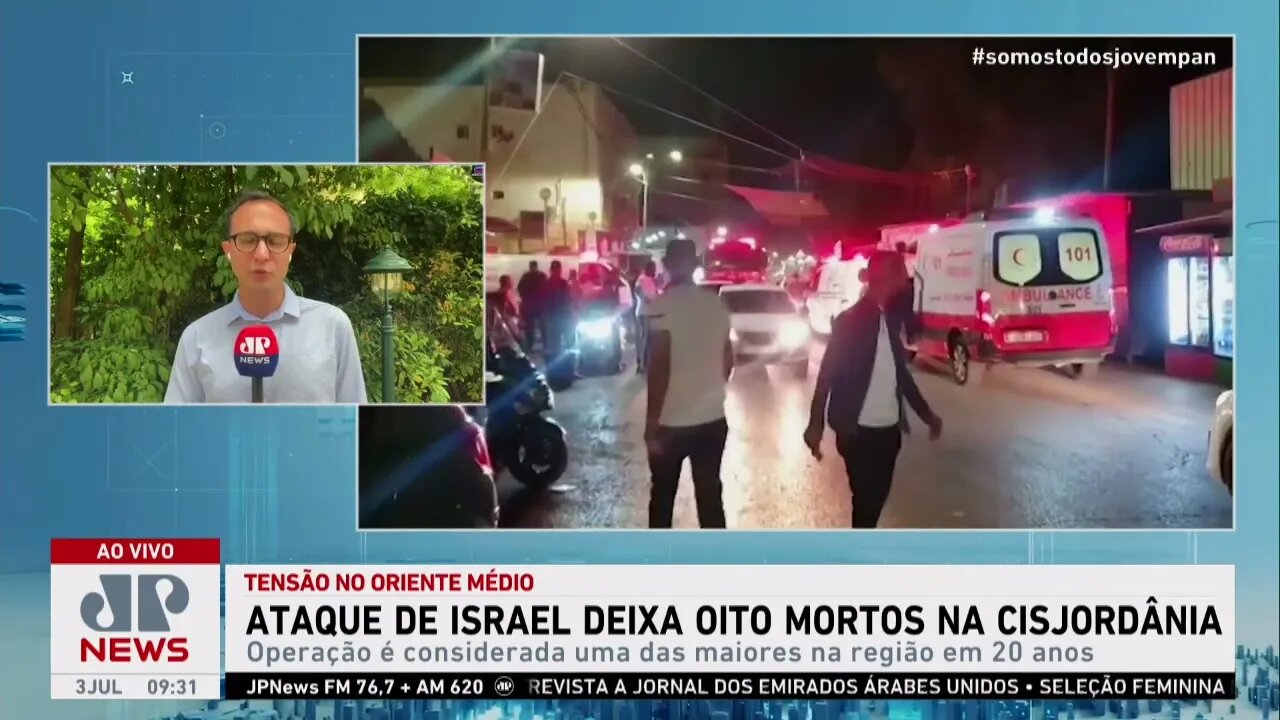 Ataque de Israel deixa oito pessoas mortas na Cisjordânia