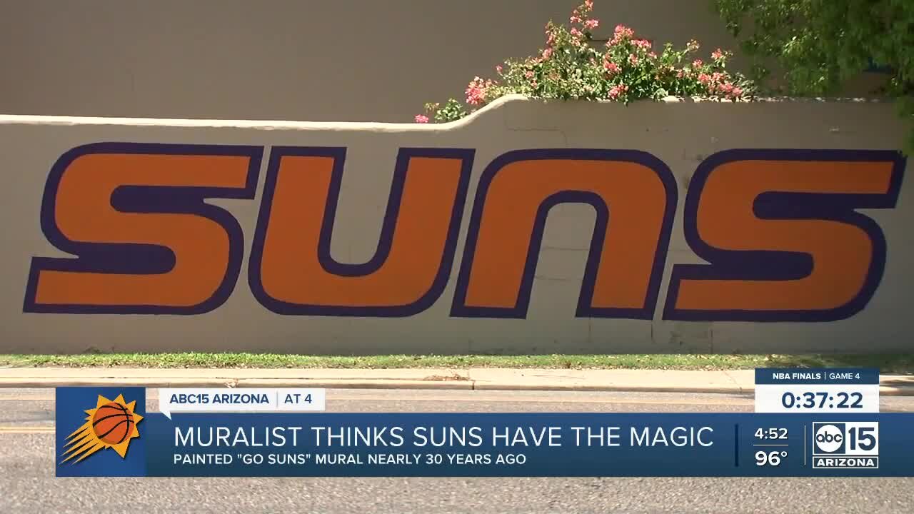 'Go Phoenix Suns' mural takes on new meaning during NBA Finals run