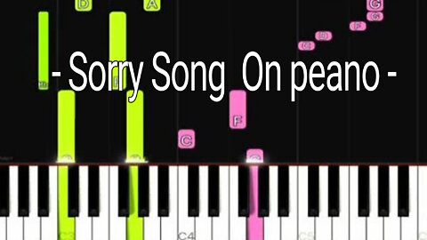 Sorry song . EASY Piano Tutorial