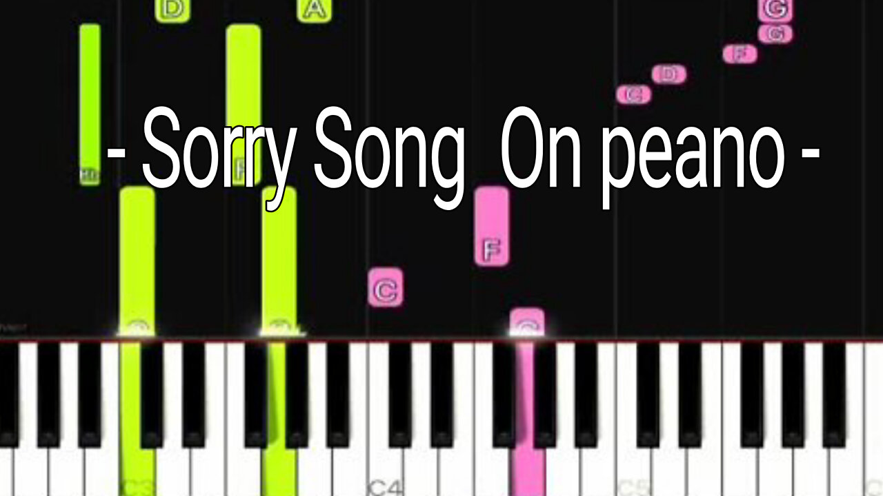 Sorry song . EASY Piano Tutorial