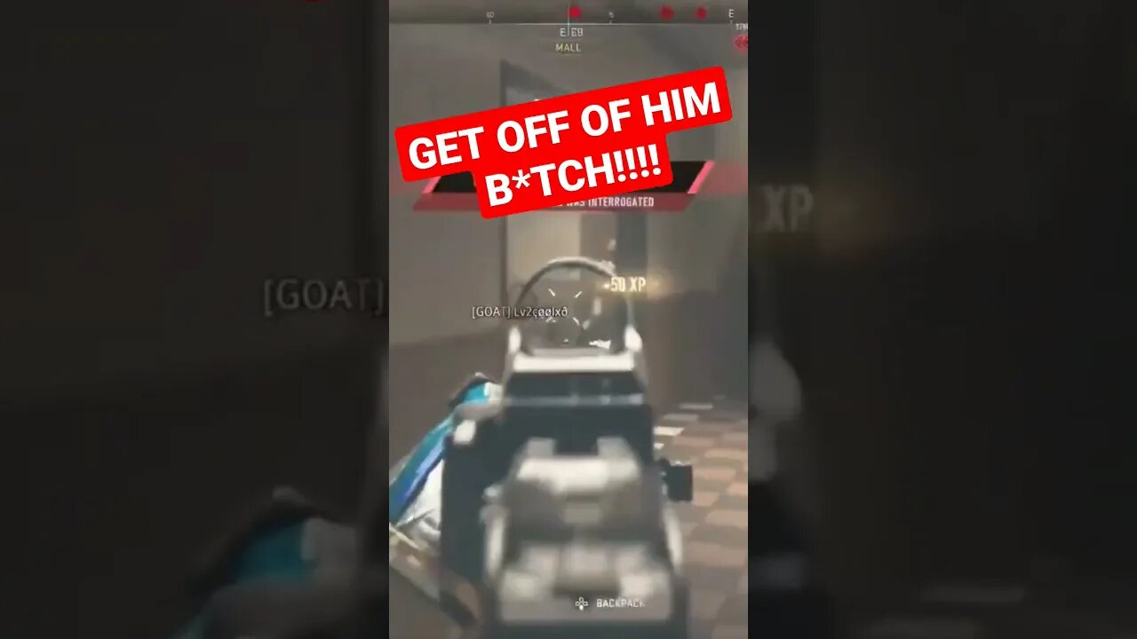 GET OFF OF HIM B*TCH!!!! #warzone #callofduty #callofdutymodernwarfare2 #youtube #shorts