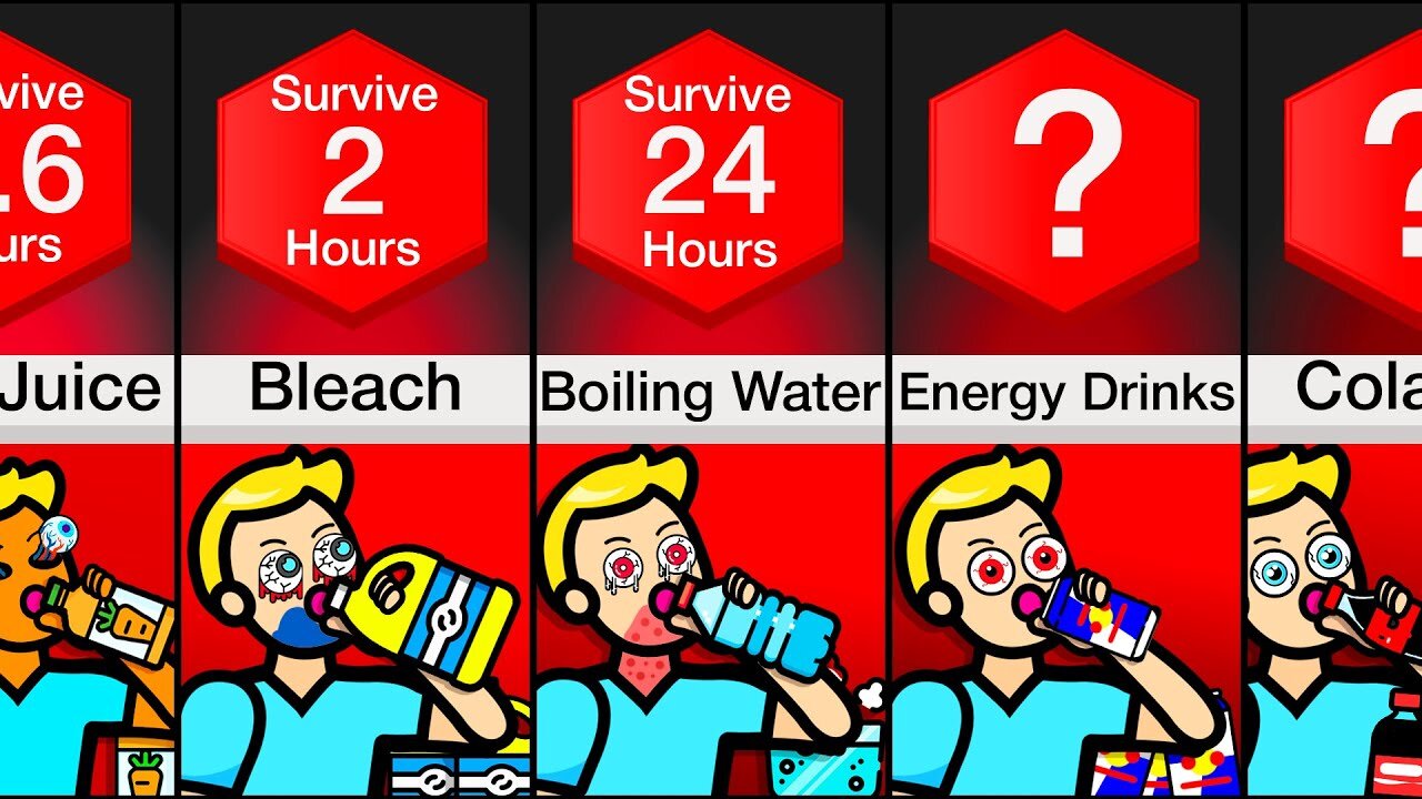 Comparison: How Long Could You Survive Drinking Only ___