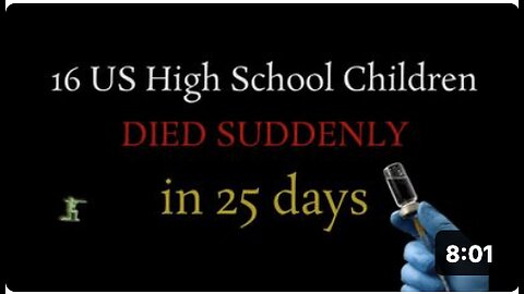 16 US High School Children DIED SUDDENLY in 25 days