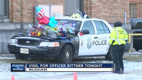 Vigil for MPD Officer Matthew Rittner on Friday night