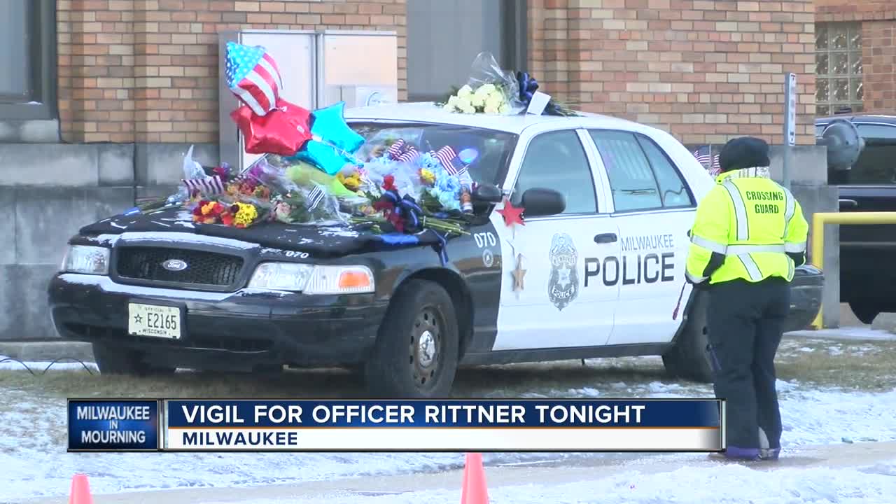 Vigil for MPD Officer Matthew Rittner on Friday night