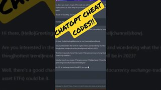 ChatGPT Cheat Code | Best Chat GPT-3 Prompt #chatgpt #youtubeautomation