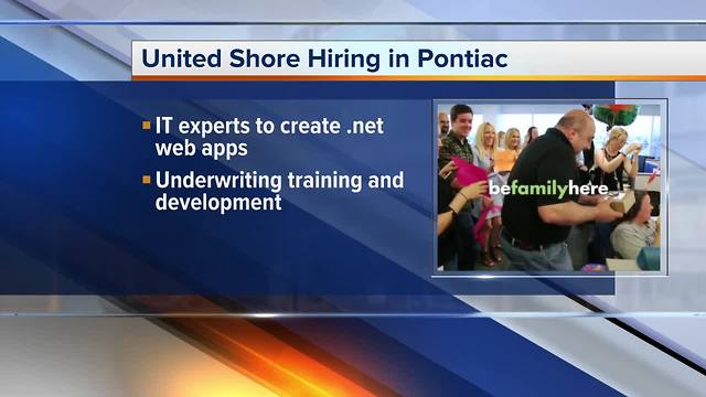 United Shore hiring in IT and Mortgage underwriting fields