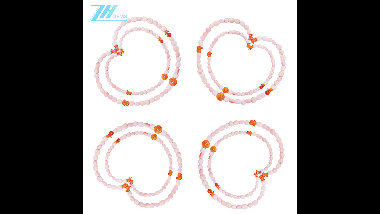 pink opal amber andCitrine shape free-shape pink yellow orange color jewelry as gift for Her