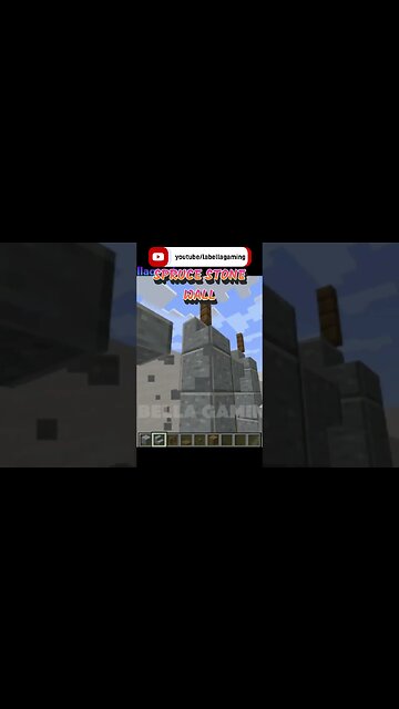 Spruce and Stone Wall | Minecraft