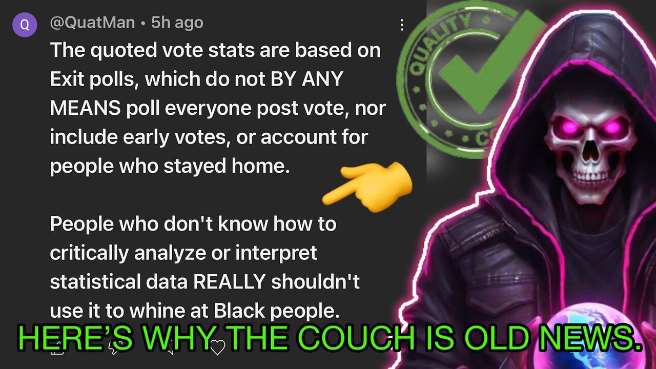 THE BLACK VOTER MONOLITH | Here's why THE COUCH is OLD NEWS!!!