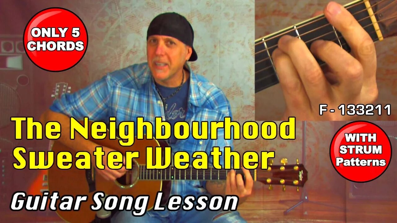 Acoustic Guitar song lesson learn Sweater Weather by The Neighbourhood