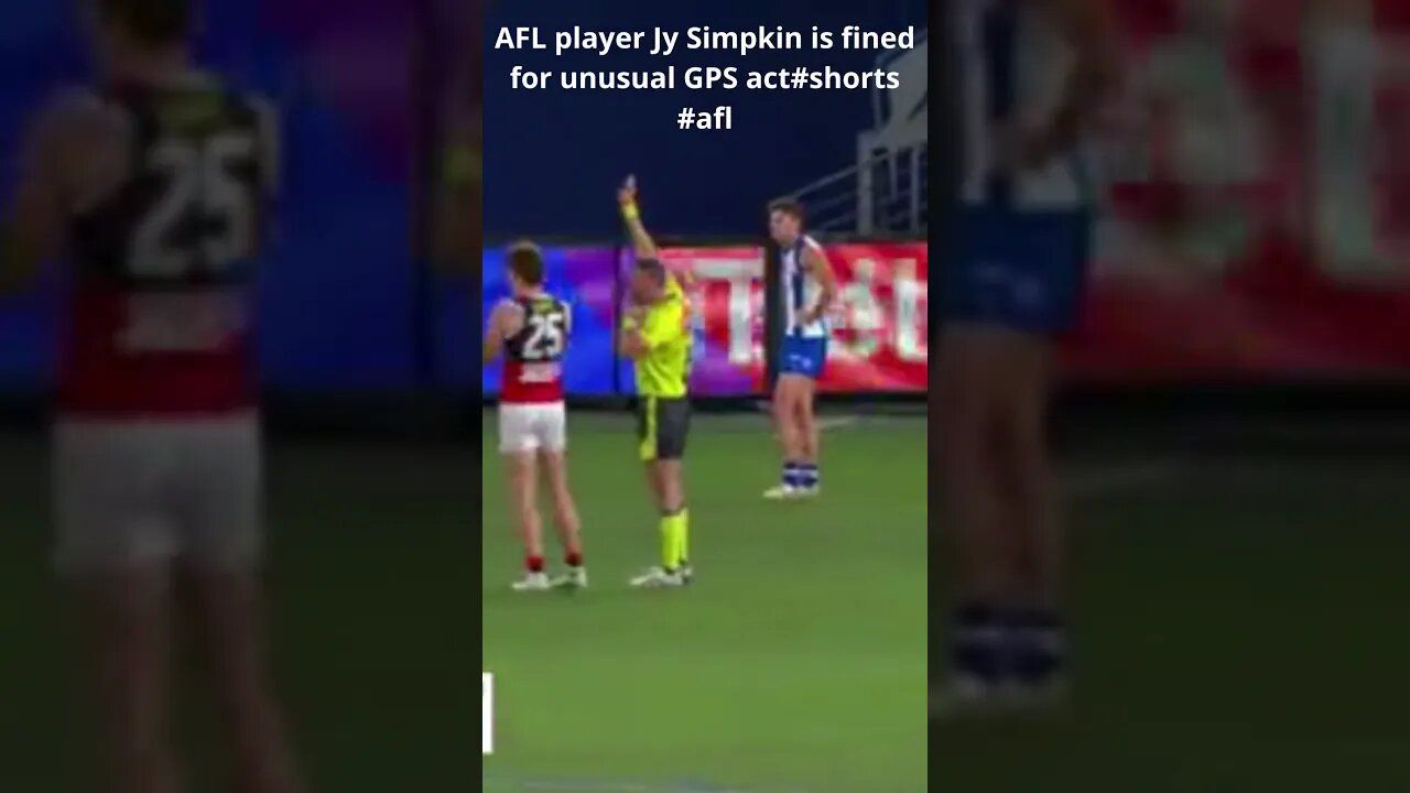 AFL player Jy Simpkin is fined for unusual GPS act #shorts #afl