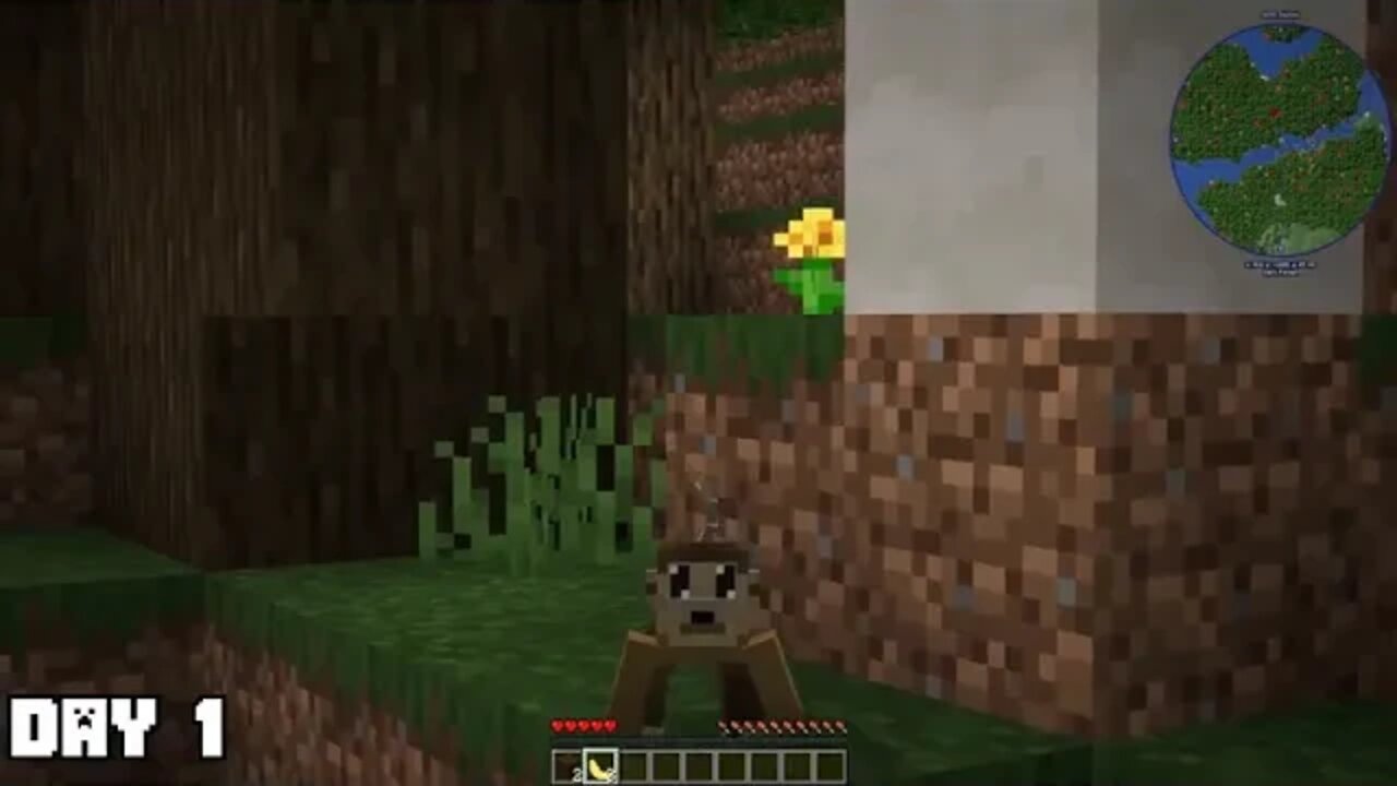 I Survived 100 Days as a MONKEY in Minecraft 4