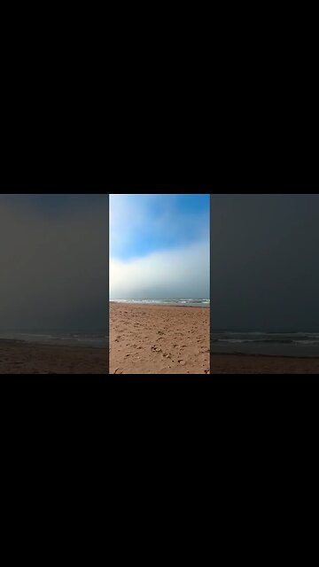 Dark Clouds Roll in on the Beach