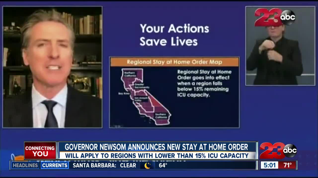 Governor Newsom announces new stay-at-home order