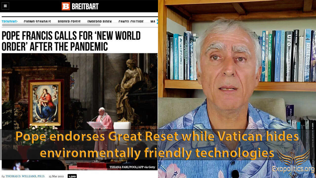 Pope endorses Great Reset while Vatican hides environmentally friendly technologies