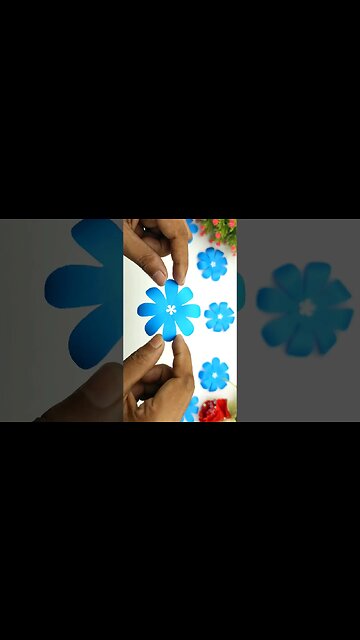 How to make 8 patel paper flowers #shorts #crafts #viral #papercrafts