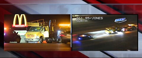 NHP arrests wrong-way driver in work truck on US 95 at Jones