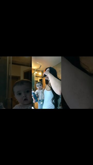 Cute adorable baby 🤩 funny baby playing, laughing, dancing, with mamma at home