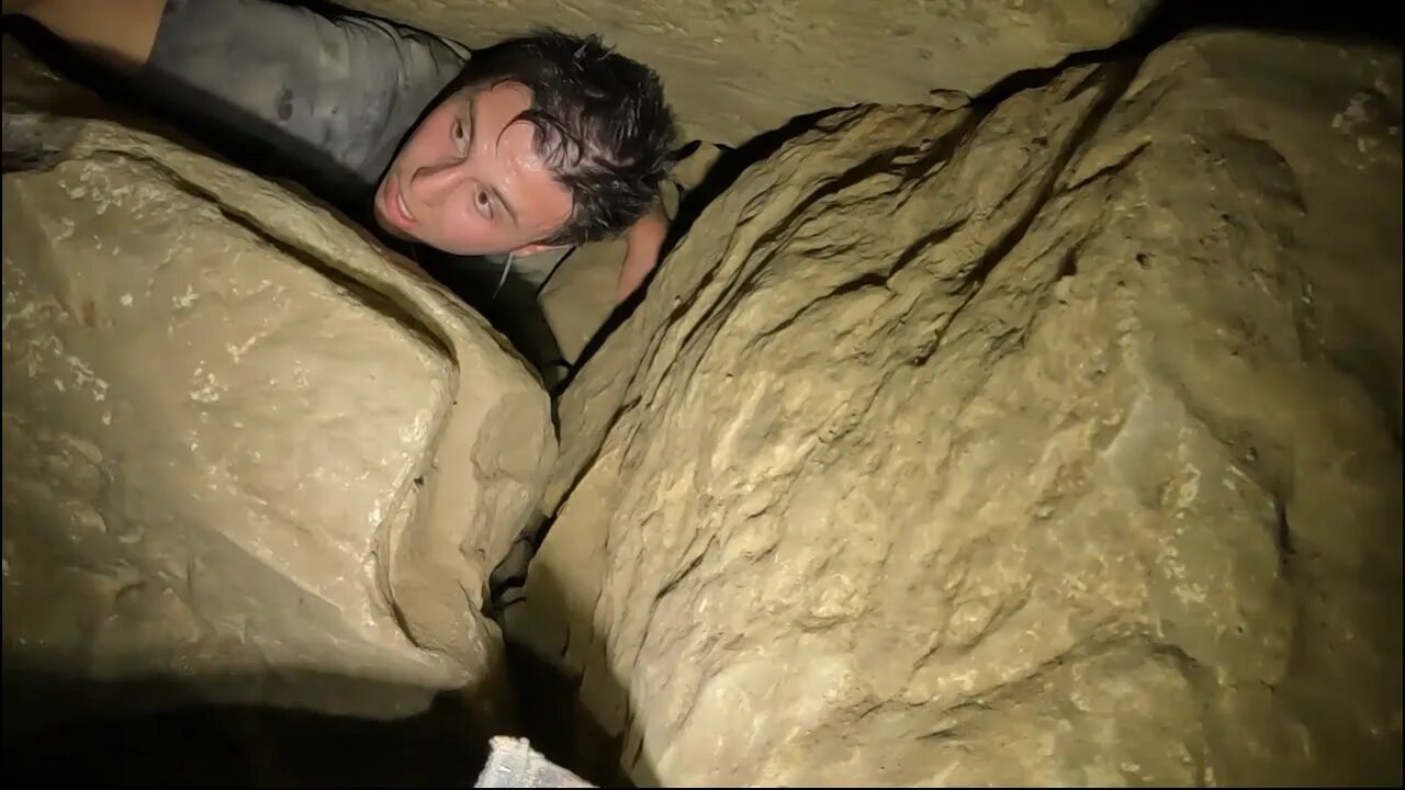 Stuck In A Crack At The Back Of The Cave