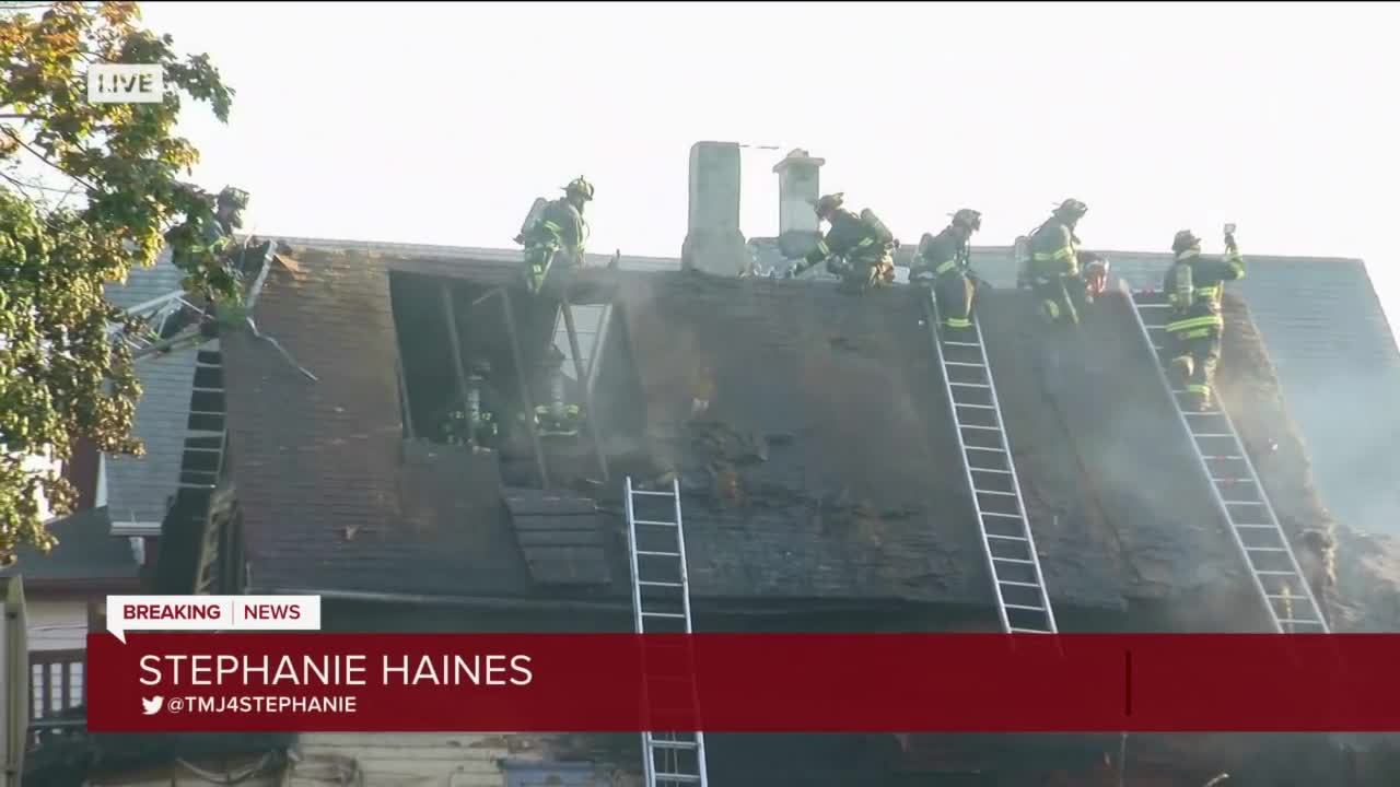 16 people displaced after 3 Milwaukee homes catch fire