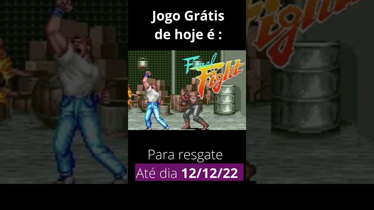 ALERTA!! Novo Jogo Grátis para PC #shorts FINAL FIGHT