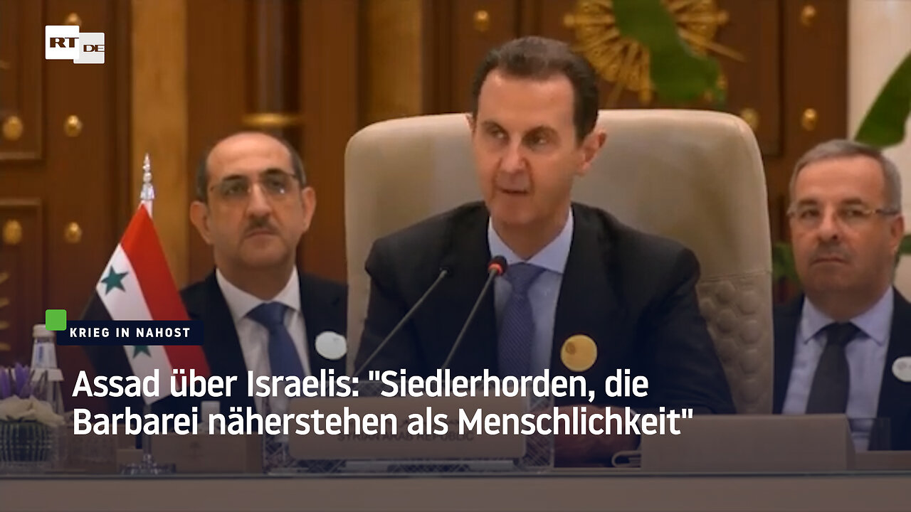 Assad über Israelis: "Siedlerhorden, die Barbarei näherstehen als Menschlichkeit"