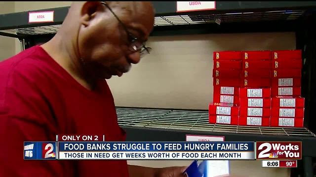 Food banks struggle to feed hungry families