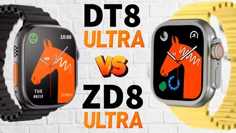 Comparação DT8 ULTRA vs ZD8 ULTRA – qual melhor copia apple watch 8 ultra?